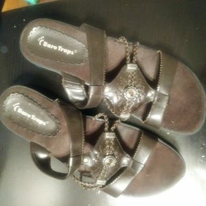 Leather sandal size 10.